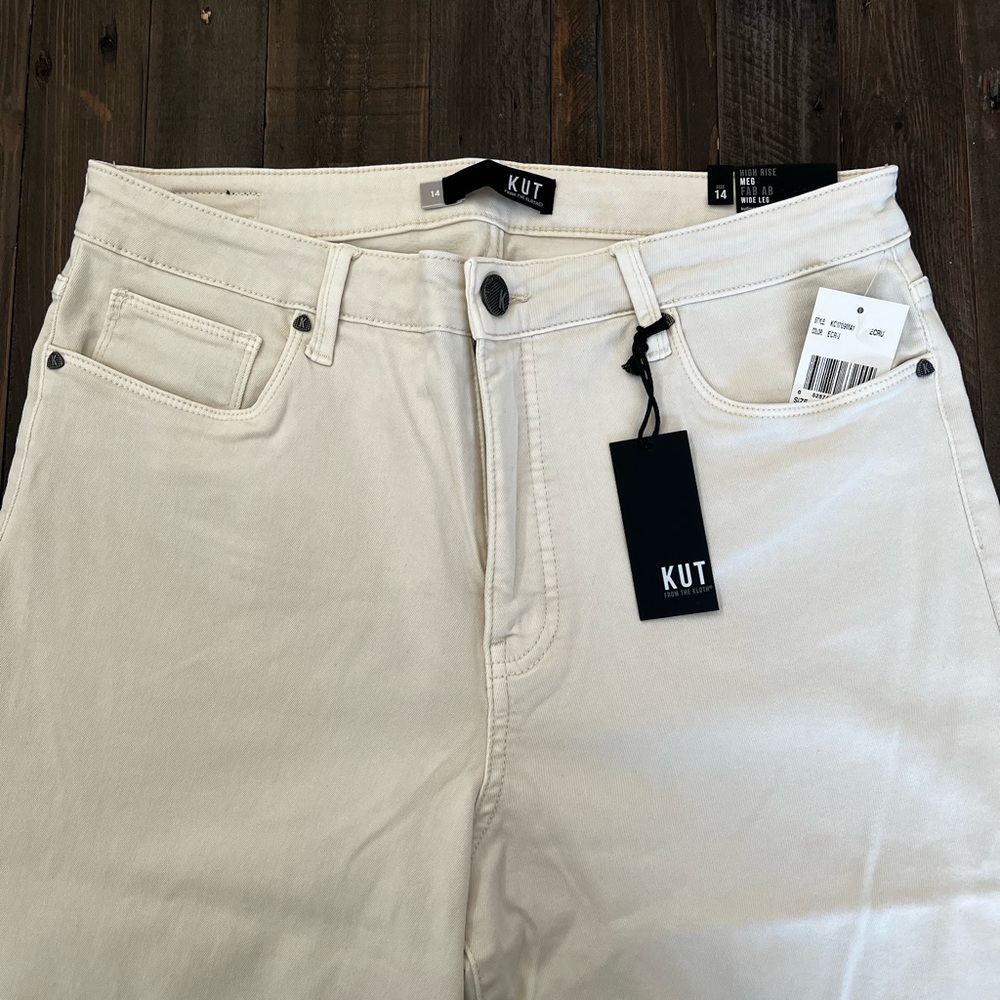 Kut from the Kloth “MEG Fab Ab” wide leg crop pants